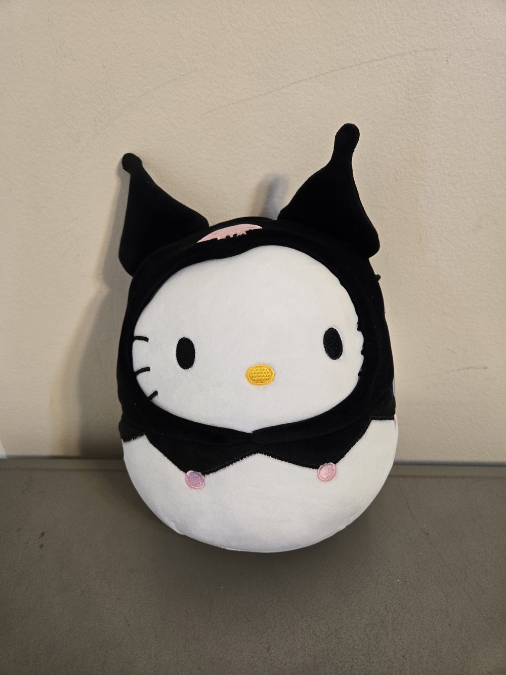NWT Sanrio Hello Kitty in Kuromi Hoodie Squishmallow 8" Plush Toy